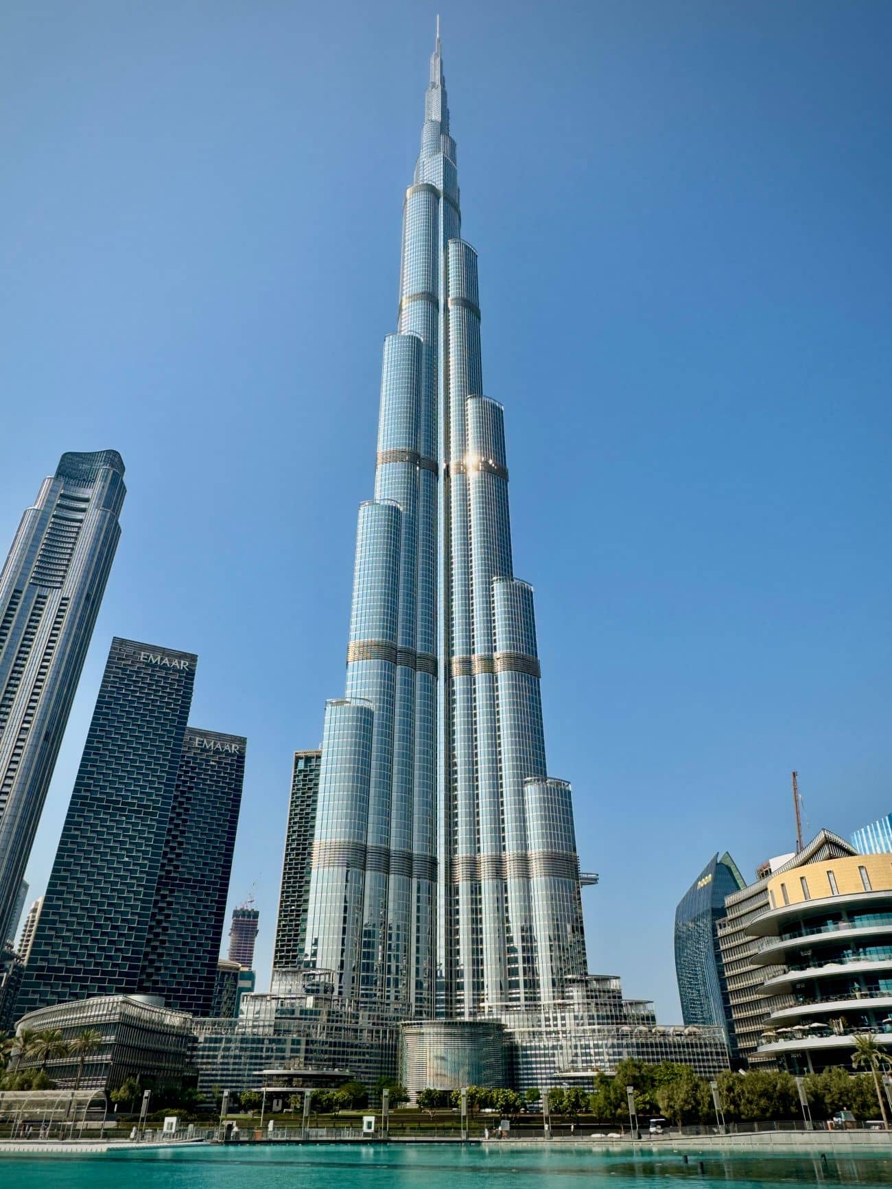 The Burj Khalifa rising over the Dubai skyline